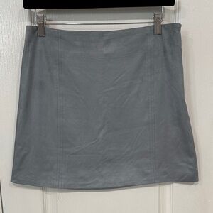 Light Blue Suede Women's Mini Skirt